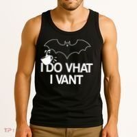 I Do What I Vant (Want) Funny Bat Vampire Tank Top thumb 3