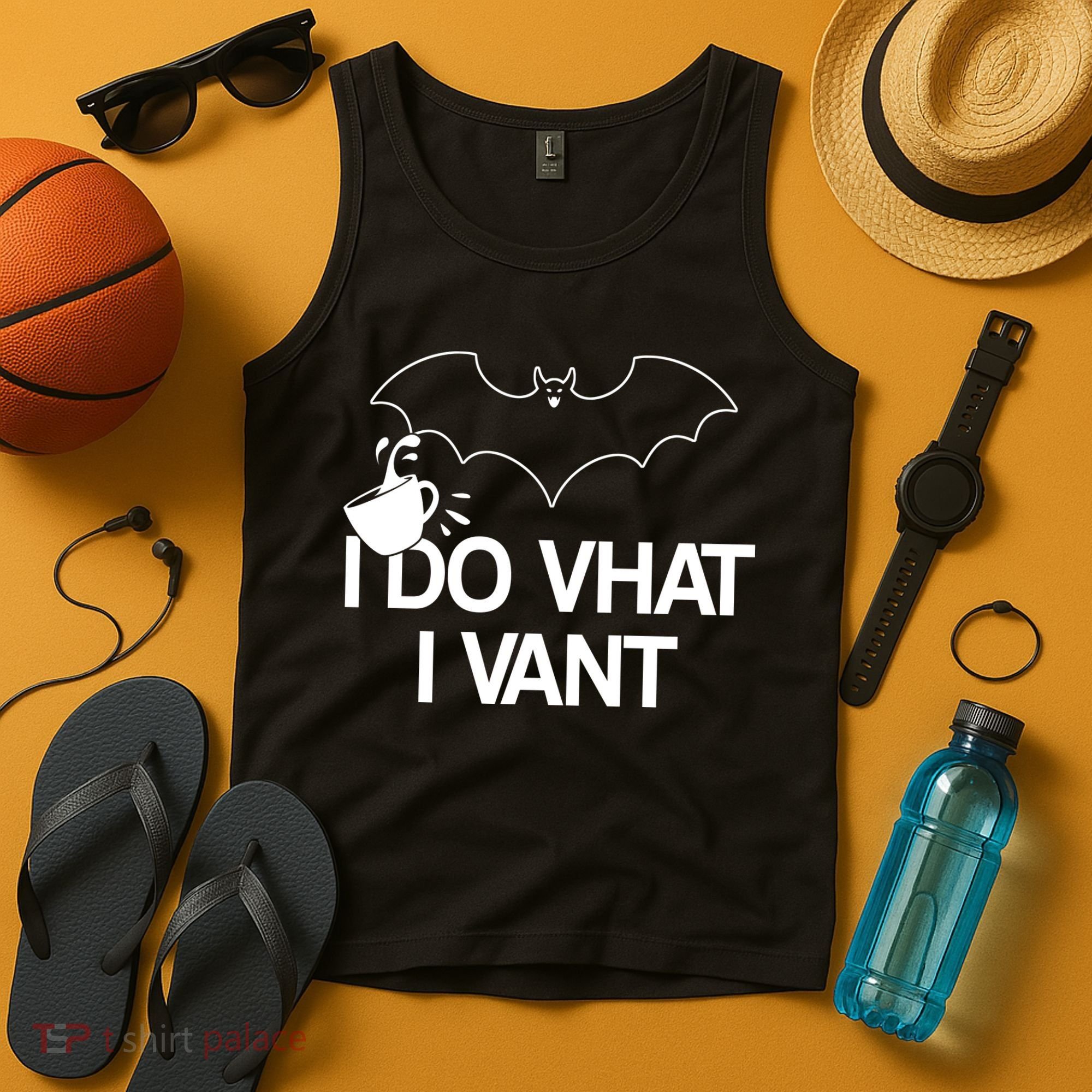 I Do What I Vant (Want) Funny Bat Vampire Tank Top