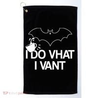 I Do What I Vant (Want) Funny Bat Vampire Golf Towel thumb 0