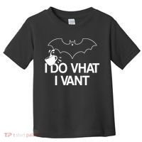 I Do What I Vant (Want) Funny Bat Vampire Toddler T-Shirt thumb 0