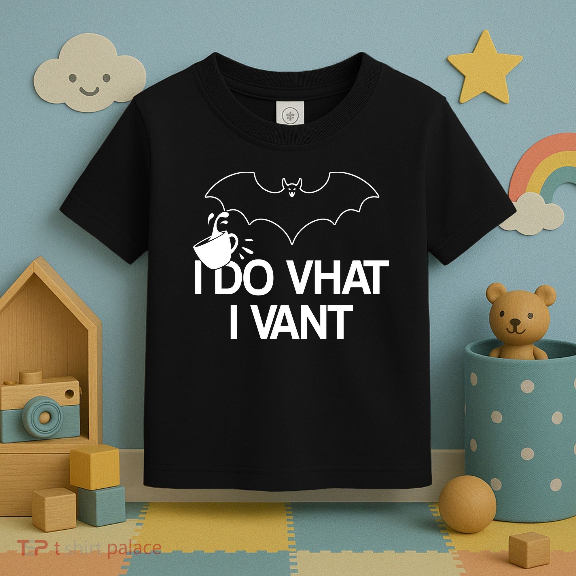 I Do What I Vant (Want) Funny Bat Vampire Toddler T-Shirt