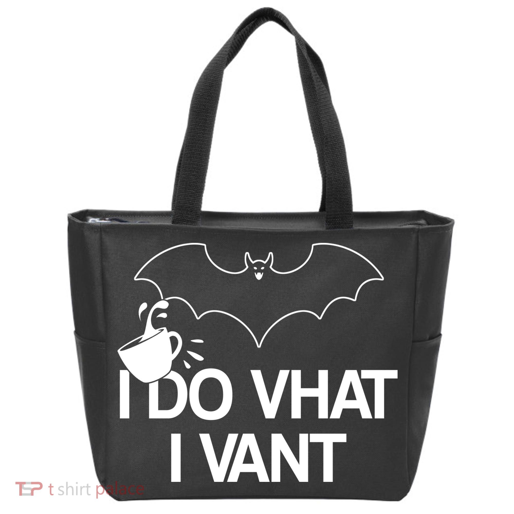 I Do What I Vant (Want) Funny Bat Vampire Tote Bag