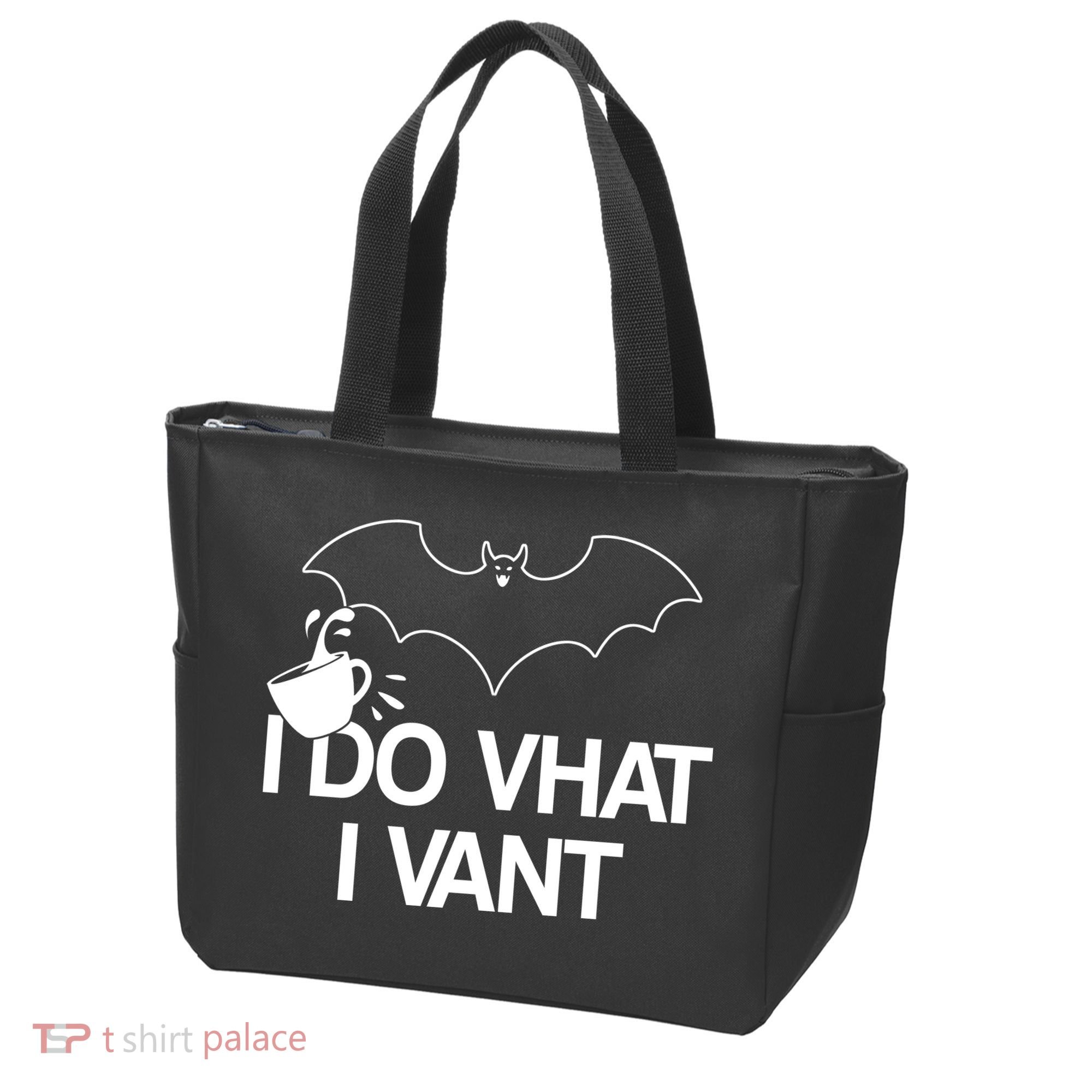 I Do What I Vant (Want) Funny Bat Vampire Tote Bag