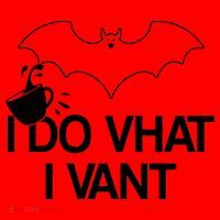 I Do What I Vant (Want) Funny Bat Vampire Santa Hat thumb 1