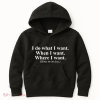 I Do What I Want Kids Hoodie thumb 0
