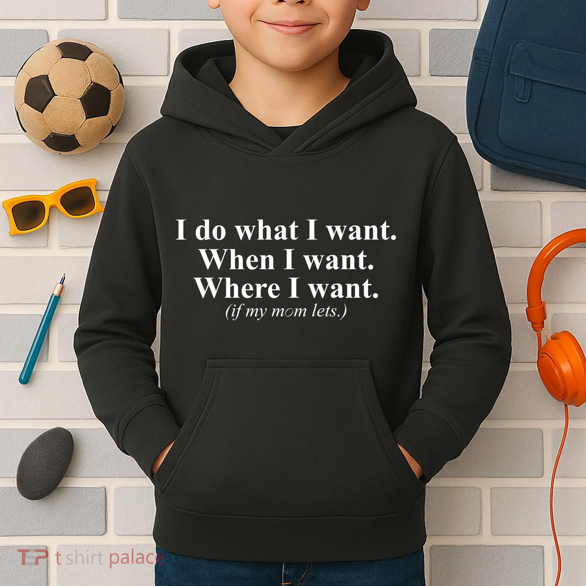 I Do What I Want Kids Hoodie