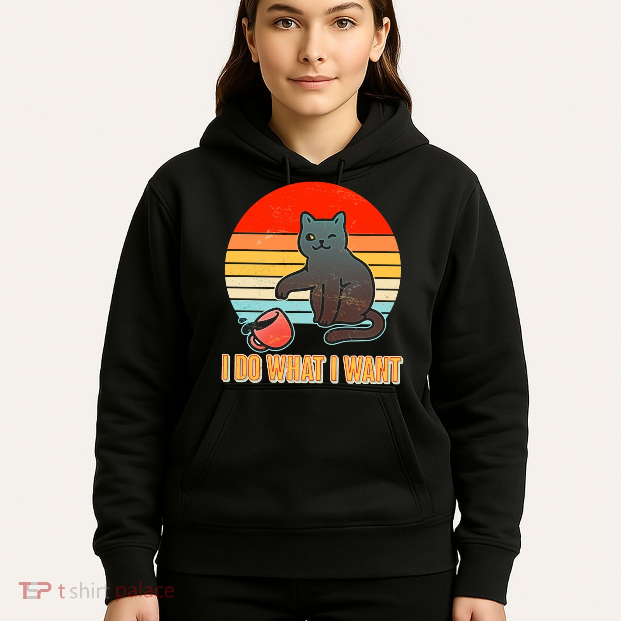 I Do What I Want Bad Cat Hoodie