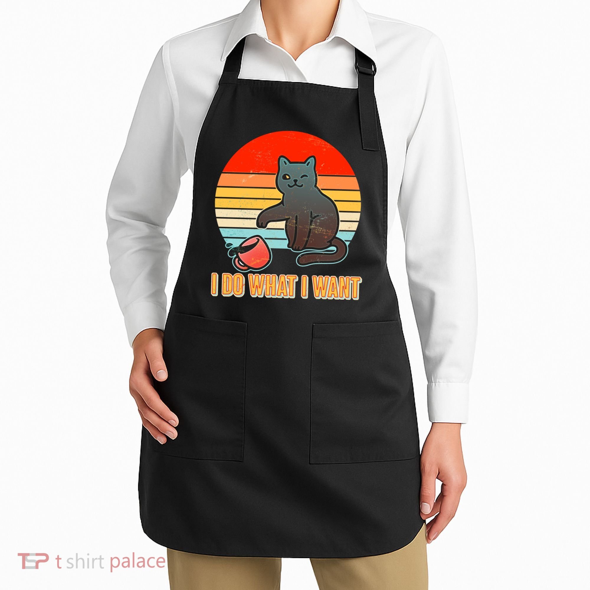 I Do What I Want Bad Cat Apron