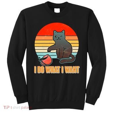 I Do What I Want Bad Cat Sweatshirt