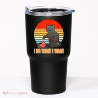 I Do What I Want Bad Cat Tumbler thumb 0