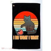 I Do What I Want Bad Cat Golf Towel thumb 0
