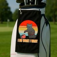 I Do What I Want Bad Cat Golf Towel thumb 2