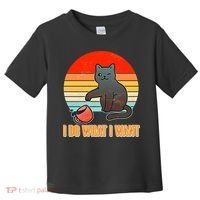 I Do What I Want Bad Cat Toddler T-Shirt thumb 0