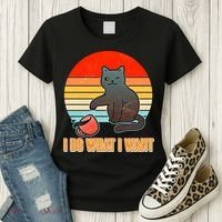 I Do What I Want Bad Cat Women's T-Shirt thumb 3