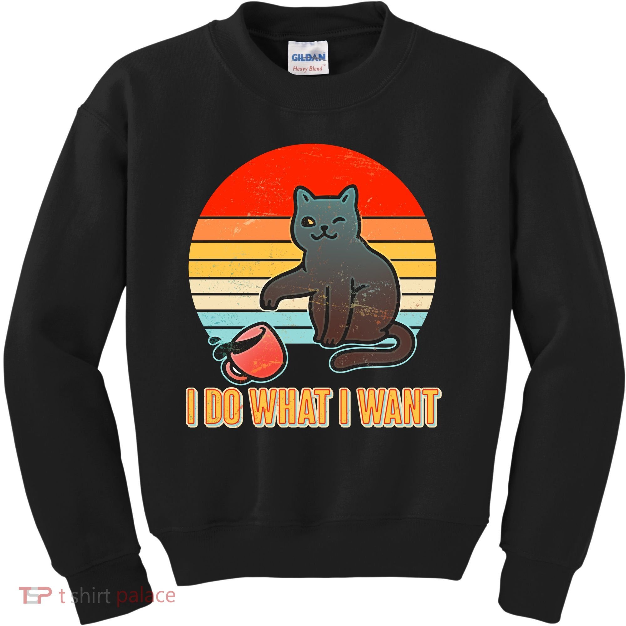 I Do What I Want Bad Cat Kids Sweatshirt