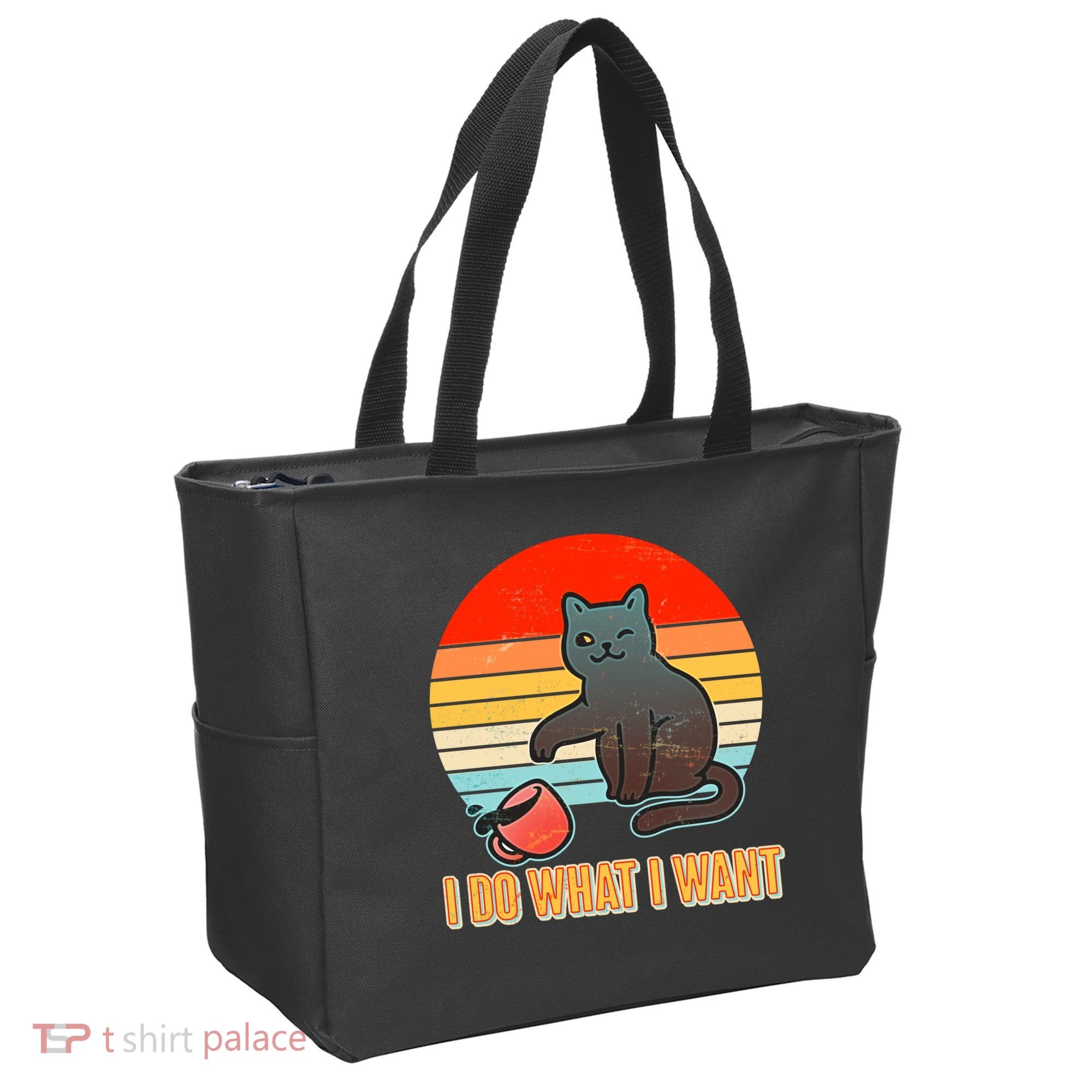 I Do What I Want Bad Cat Tote Bag