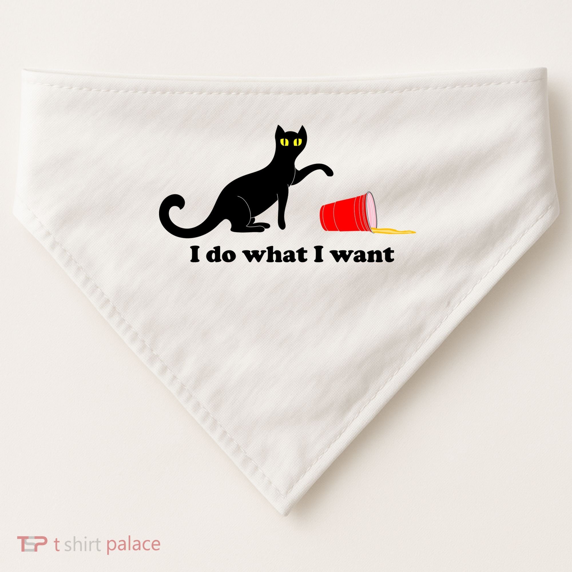 I Do What I Want Evil Cat USA-Made Doggie Bandana