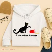 I Do What I Want Evil Cat Hoodie thumb 4