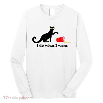 I Do What I Want Evil Cat Long Sleeve Shirt
