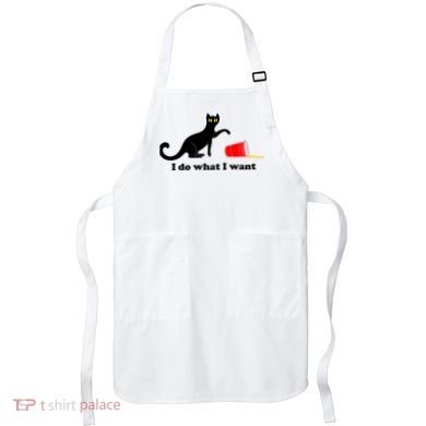 I Do What I Want Evil Cat Apron