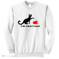 I Do What I Want Evil Cat Sweatshirt thumb 0