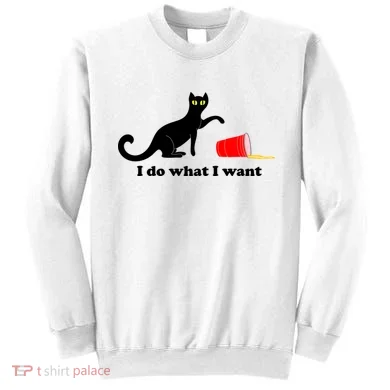 I Do What I Want Evil Cat Sweatshirt