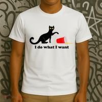 I Do What I Want Evil Cat T-Shirt thumb 3