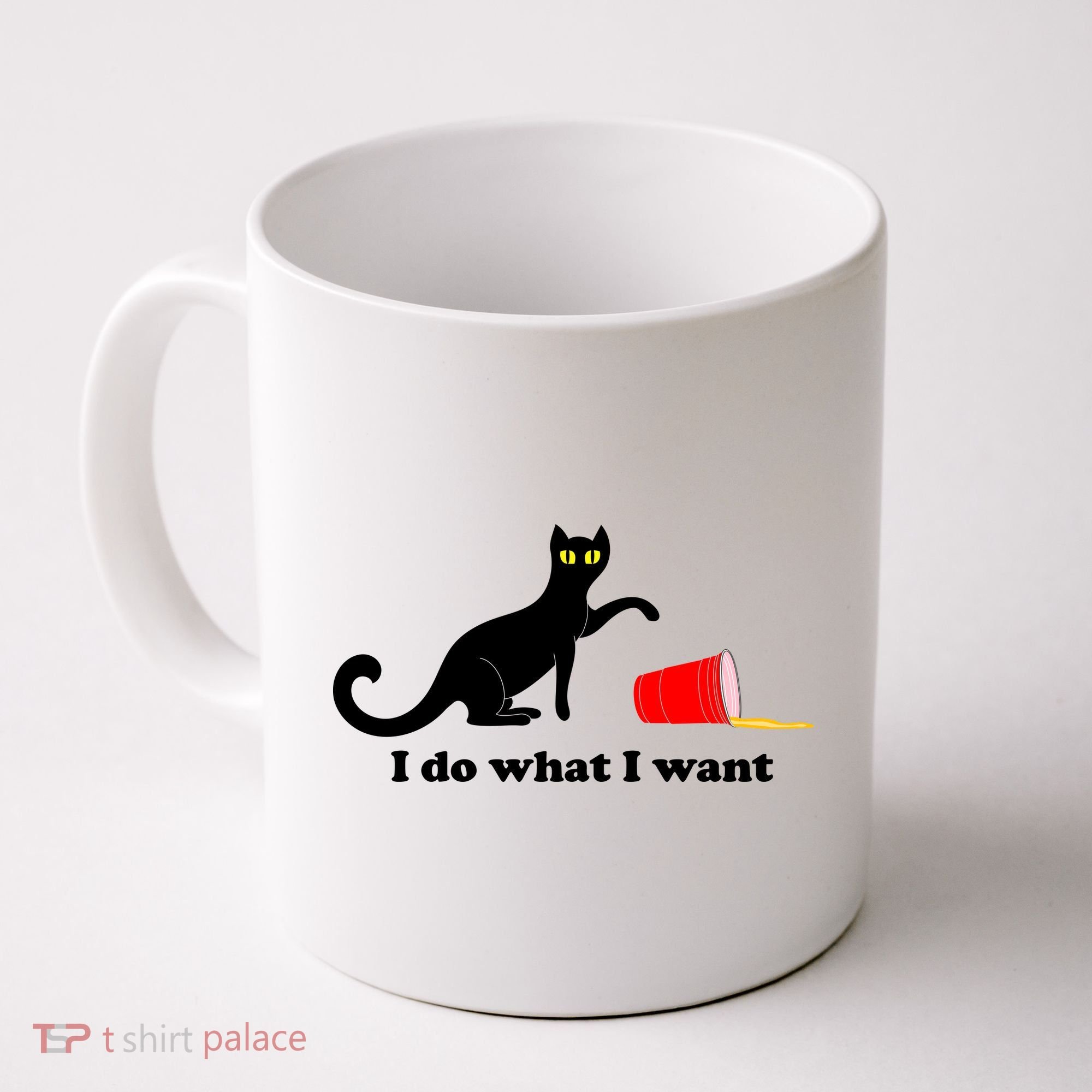 I Do What I Want Evil Cat Coffee Mug