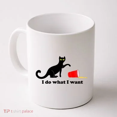 I Do What I Want Evil Cat Coffee Mug