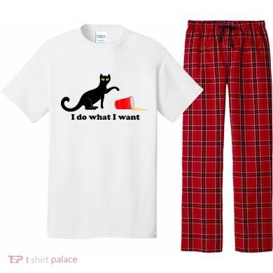 I Do What I Want Evil Cat Pajama Set