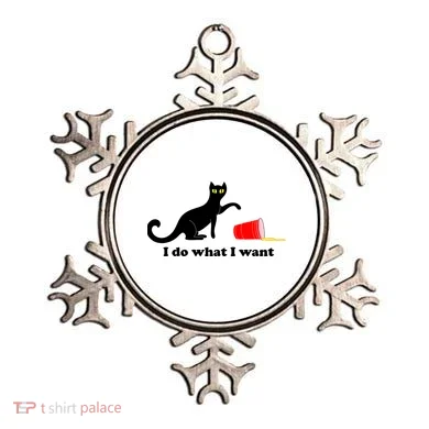 I Do What I Want Evil Cat Ornament