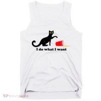 I Do What I Want Evil Cat Tank Top thumb 0