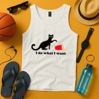 I Do What I Want Evil Cat Tank Top thumb 4