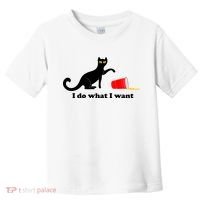 I Do What I Want Evil Cat Toddler T-Shirt thumb 0