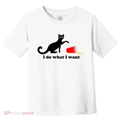 I Do What I Want Evil Cat Toddler T-Shirt