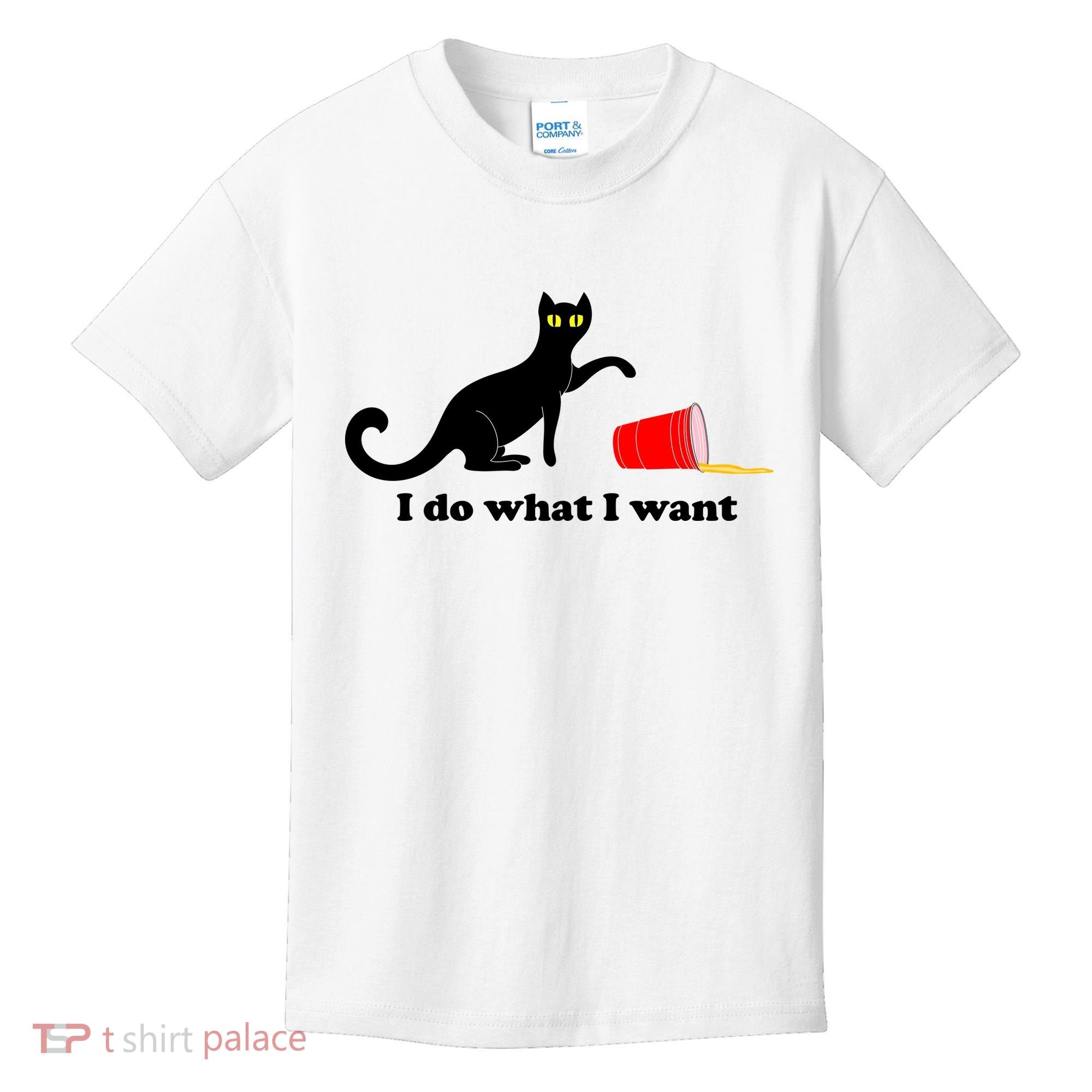 I Do What I Want Evil Cat Kids T-Shirt