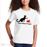 I Do What I Want Evil Cat Kids T-Shirt thumb 2