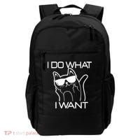 I Do What I Want Funny Cat Backpack thumb 0