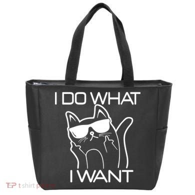 I Do What I Want Funny Cat Tote Bag