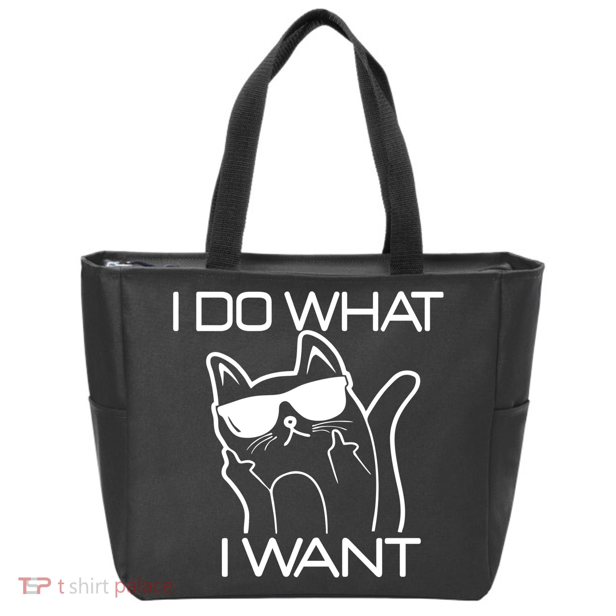 I Do What I Want Funny Cat Tote Bag