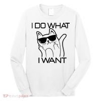 I Do What I Want Funny Cat Long Sleeve Shirt thumb 0