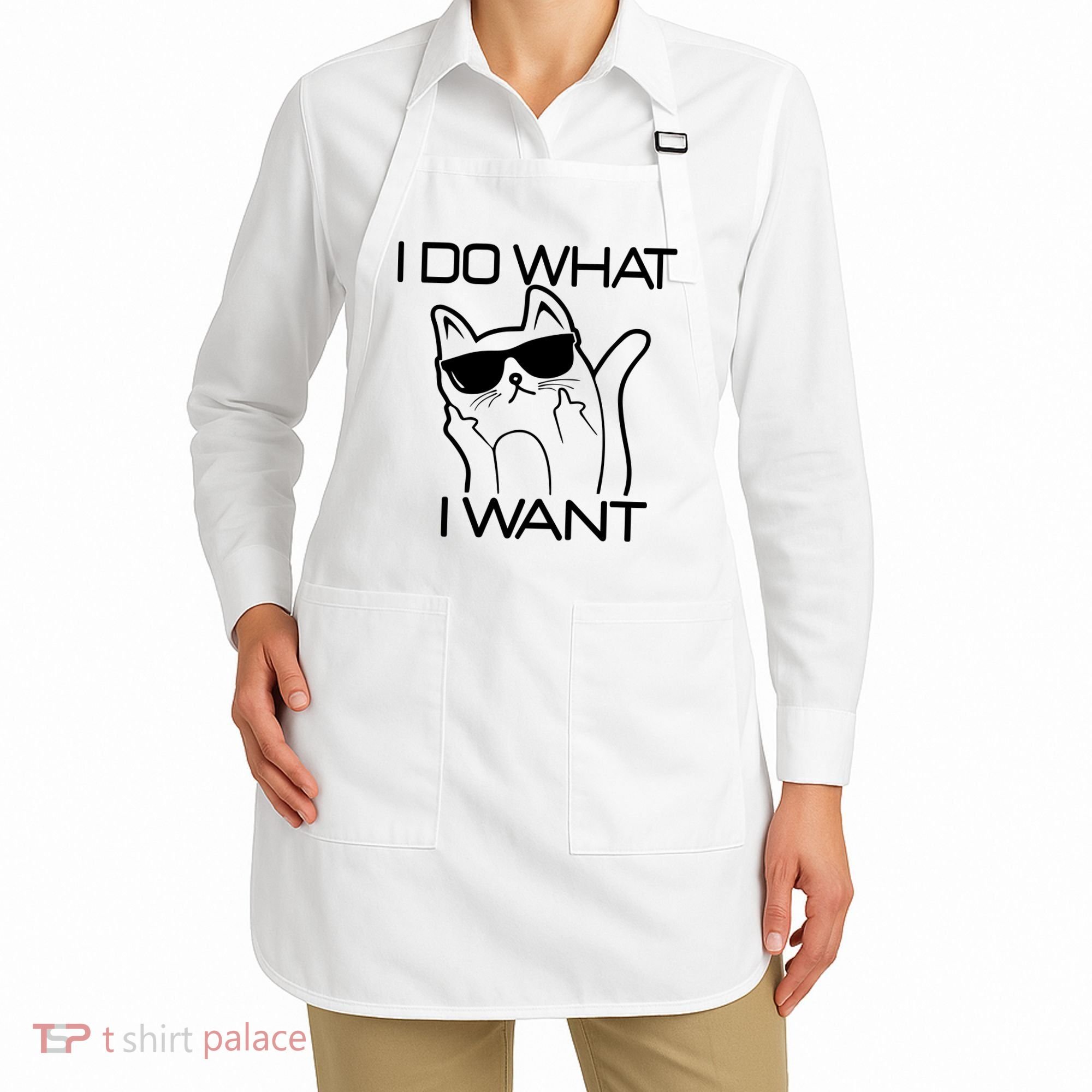 I Do What I Want Funny Cat Apron