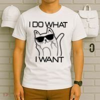 I Do What I Want Funny Cat T-Shirt thumb 6