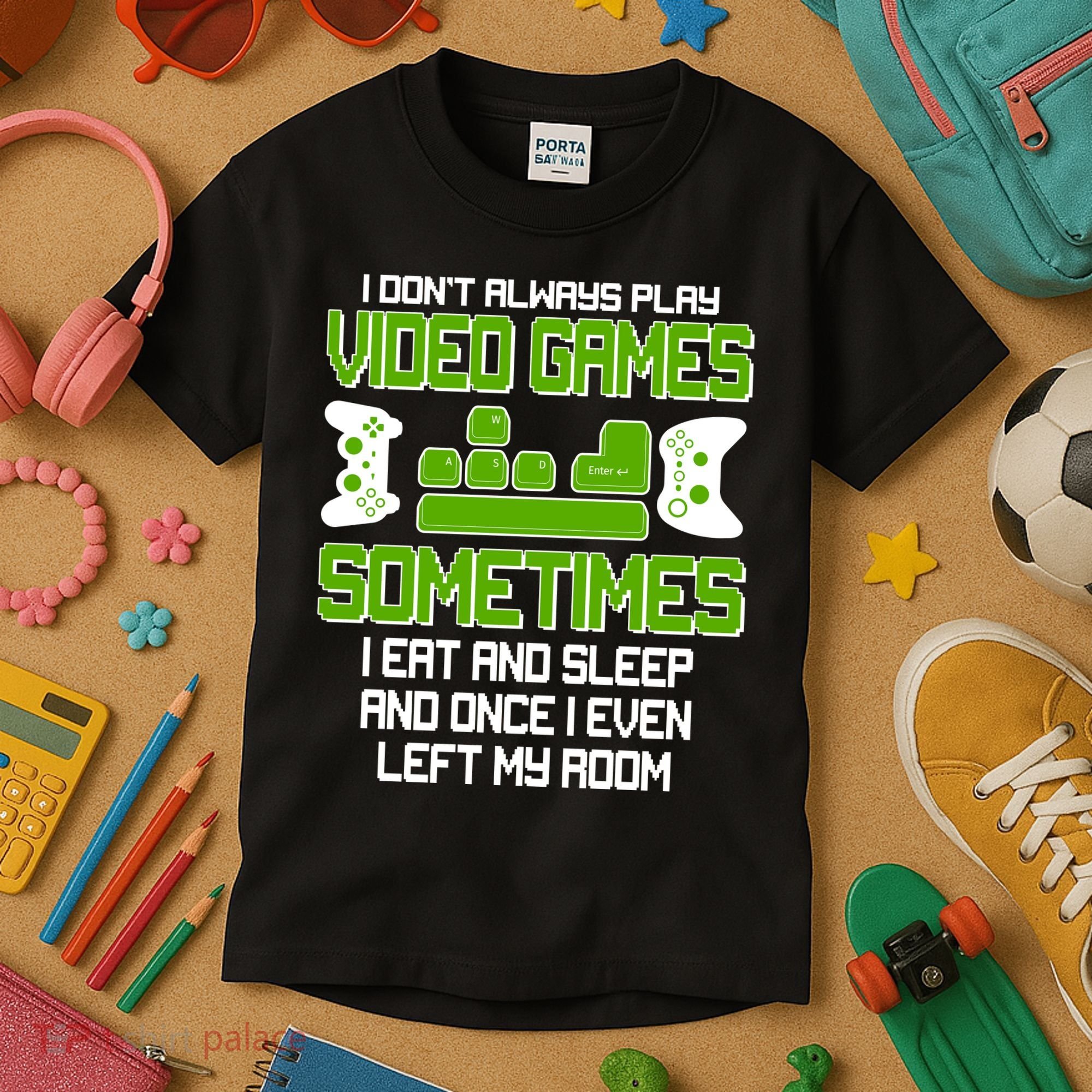 I Don't Always Play Video Games Gamer Kids T-Shirt