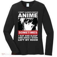 I Don't Always Watch Anime Funny Women's Long Sleeve Shirt thumb 0