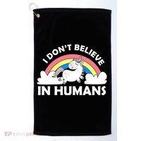 I Don't Believe In Humans Golf Towel thumb 0
