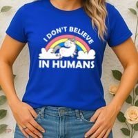 I Don't Believe In Humans Women's T-Shirt thumb 2
