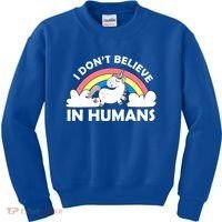 I Don't Believe In Humans Kids Sweatshirt thumb 0