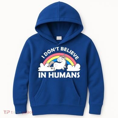 I Don't Believe In Humans Kids Hoodie