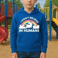 I Don't Believe In Humans Kids Hoodie thumb 2